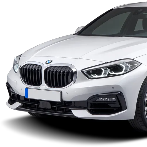 Imagen de un BMW Serie 1 blanco de renting